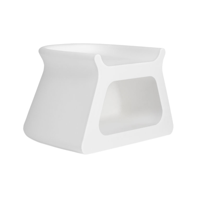 Pal White Plastic Indoor/Outdoor Coffee Table and Stool
