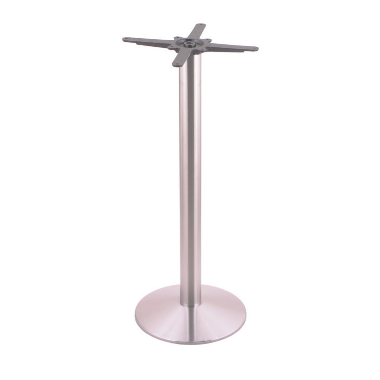 Adjustable Stainless Steel Round Pedestal Table Base, 40" Tall