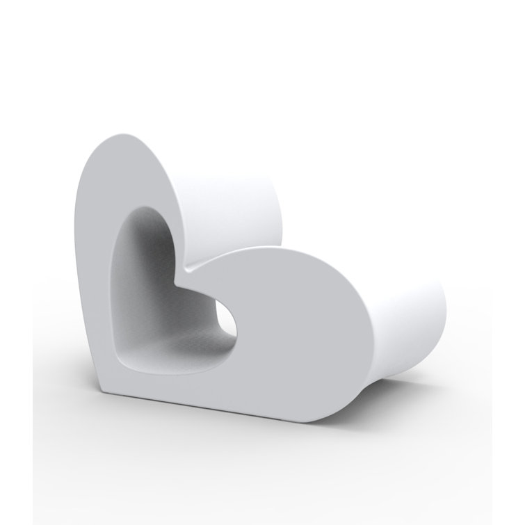 Agatha Heart-Shaped Indoor/Outdoor Kids Chair in White