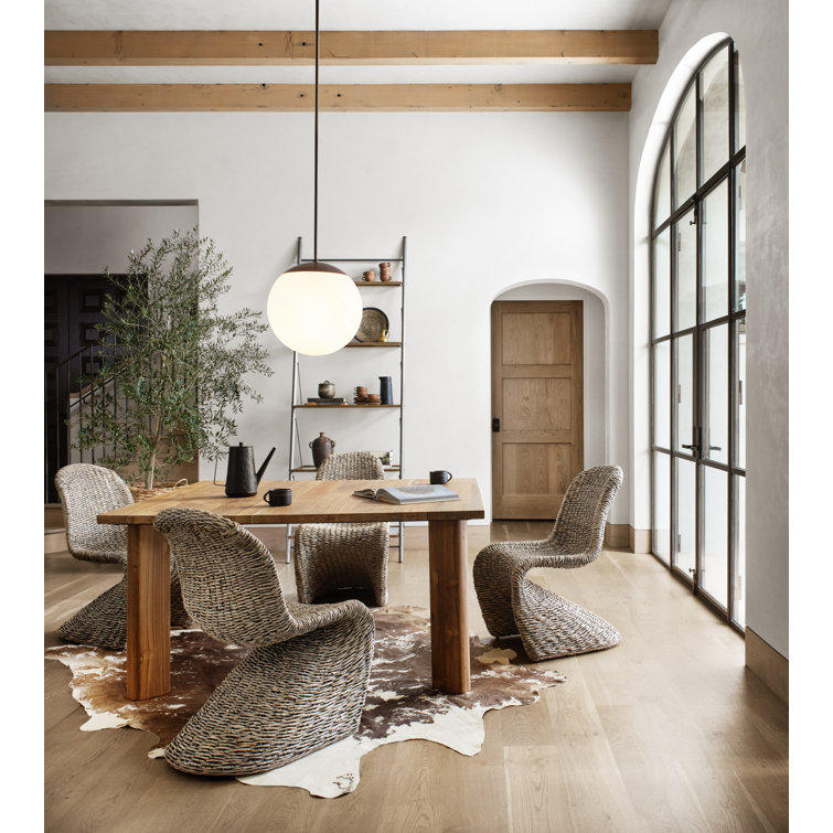 Portia Contemporary Gray Wash Rattan Side Chair