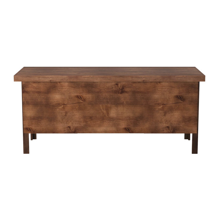 Black Solid Wood Executive Desk with Drawer and Keyboard Tray