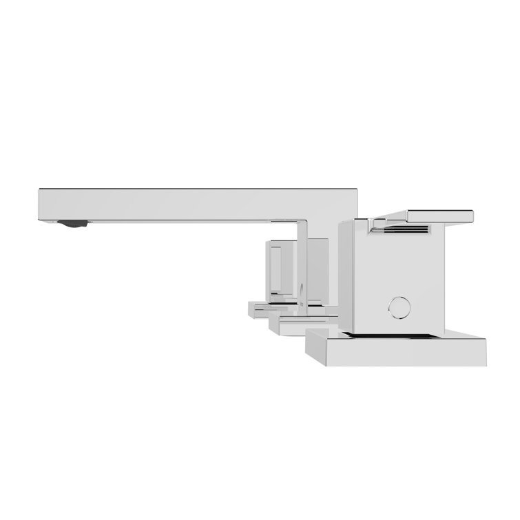 Quadrato Polished Chrome Widespread Dual Handle Bathroom Faucet