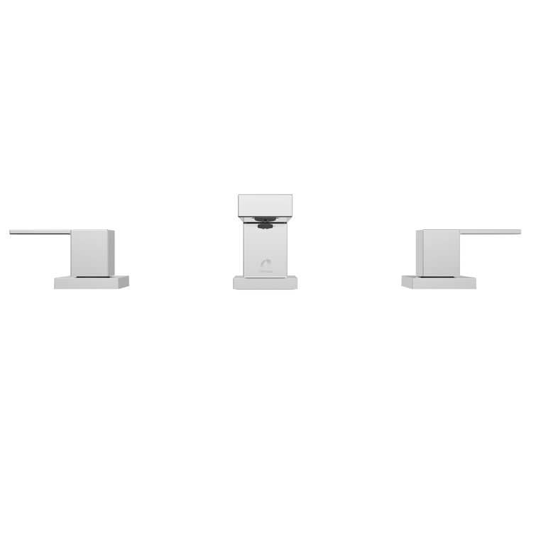 Quadrato Polished Chrome Widespread Dual Handle Bathroom Faucet