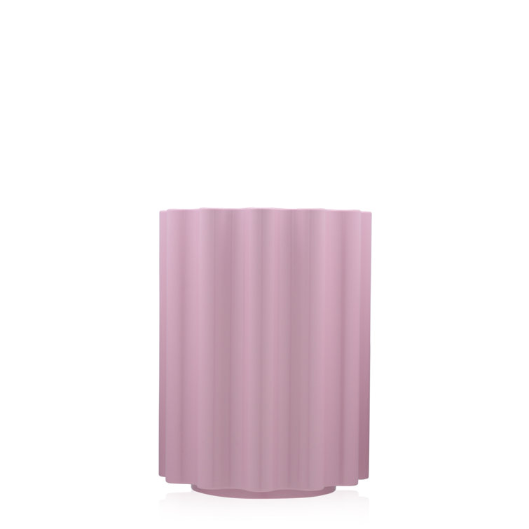 Colonna Glossy Pink Thermoplastic Side Table/Stool