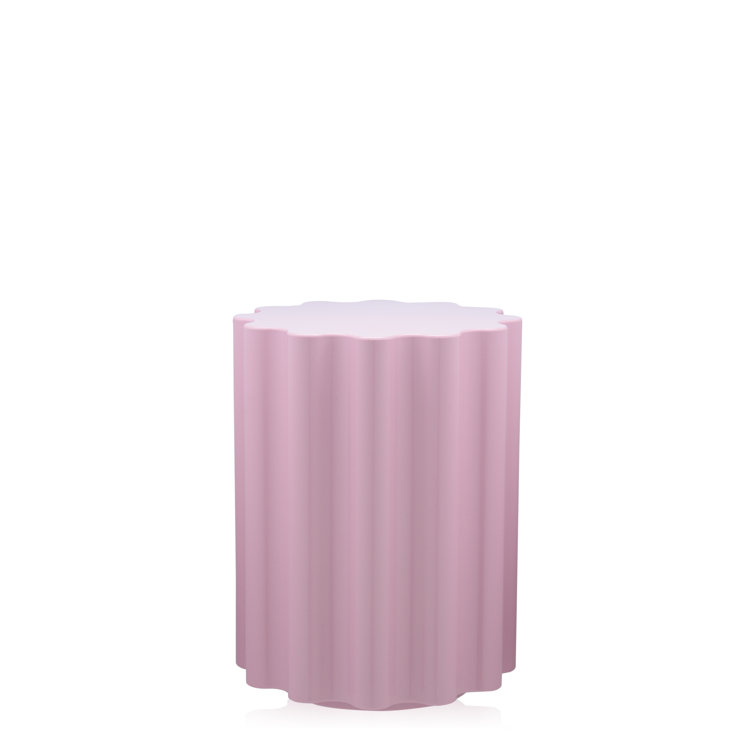 Colonna Glossy Pink Thermoplastic Side Table/Stool