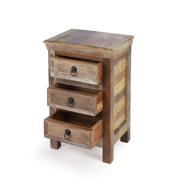 Arya Rustic Brown Recycled Wood Accent Chest with Dovetail Drawers