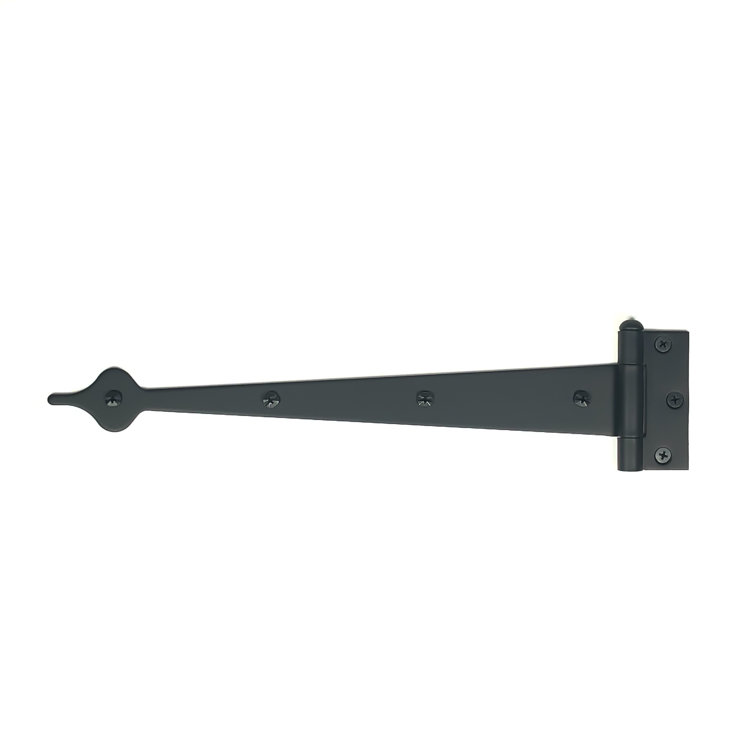 Acorn 13 in. Black Steel Heavy Duty Strap Hinge