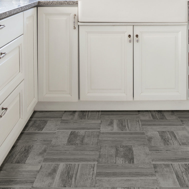 Vanleer Grey 12" x 12" Peel & Stick Vinyl Floor Tiles