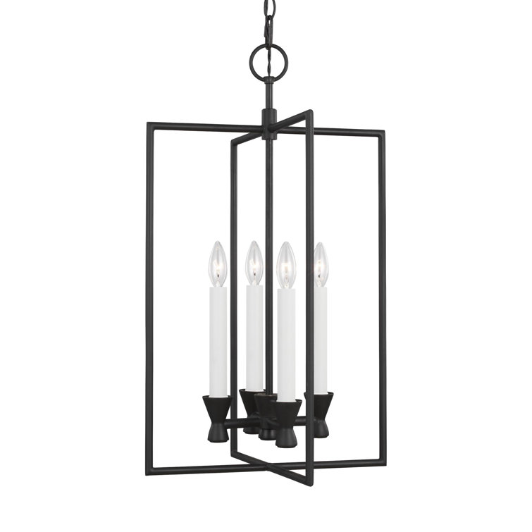 Keystone Aged Iron 4-Light Outdoor Candle Chandelier