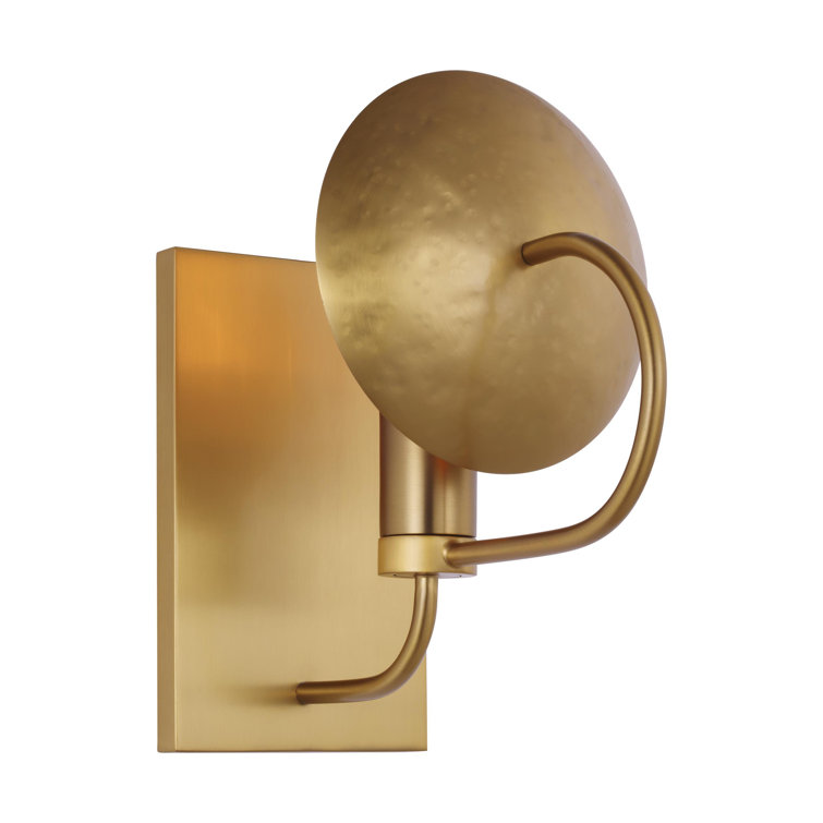 Ellen DeGeneres Coastal Brass Dimmable Wall Sconce, 6.25in