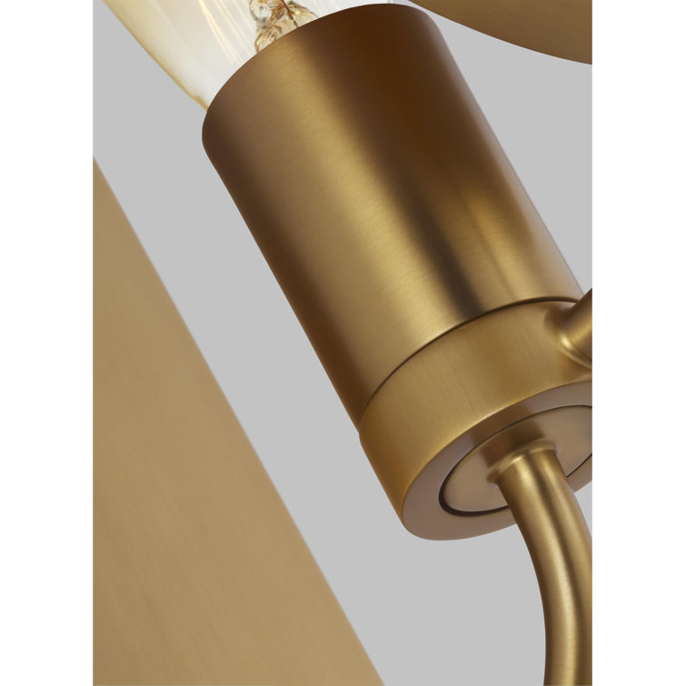 Ellen DeGeneres Coastal Brass Dimmable Wall Sconce, 6.25in