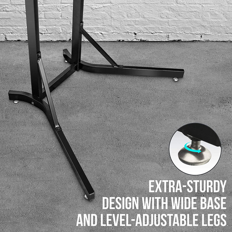 Black Steel Freestanding Adjustable 4-Bike Storage Rack