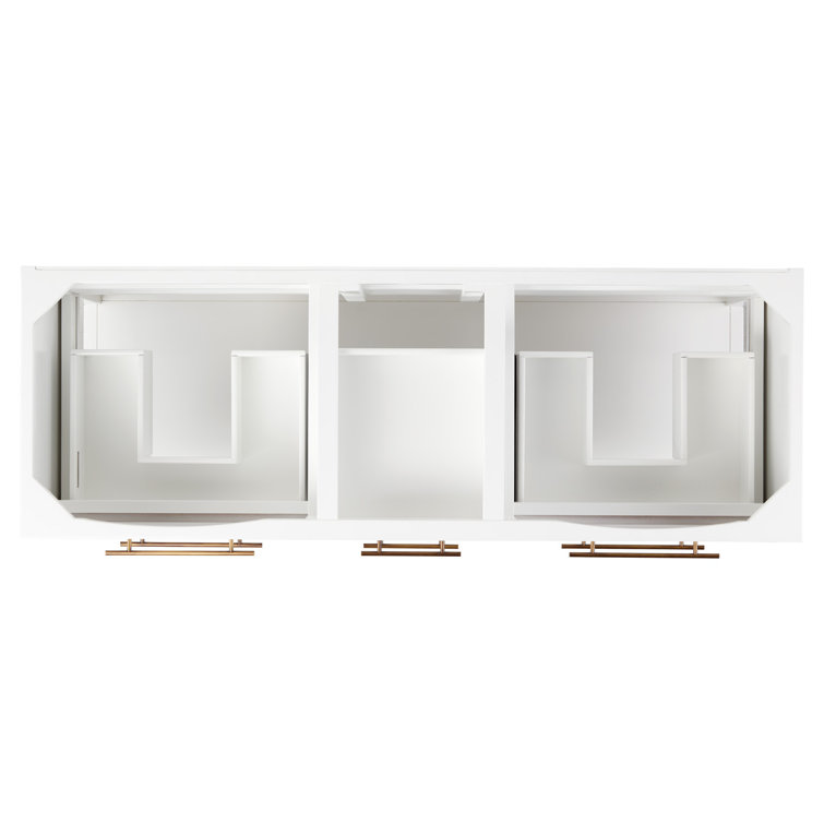 60" Black Mahogany Double Freestanding Bathroom Vanity with Arctic White Quartz Top