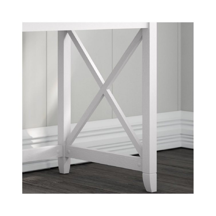 Key West 54'' Pure White Oak Computer Desk with Storage