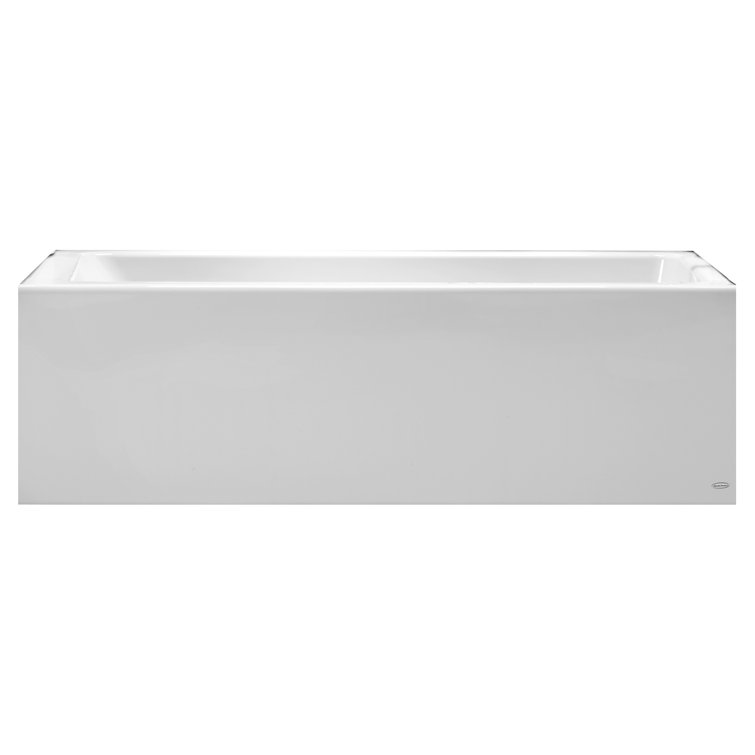 Studio 60'' x 32'' White Acrylic Alcove Soaking Bathtub