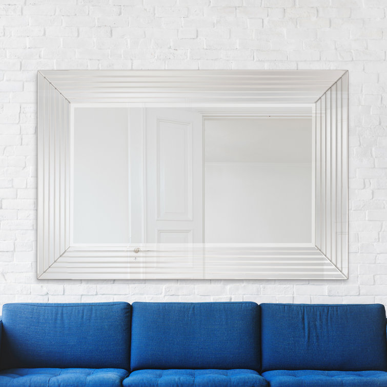Lenox Rectangular Beveled Wood Mirror 27" x 47"
