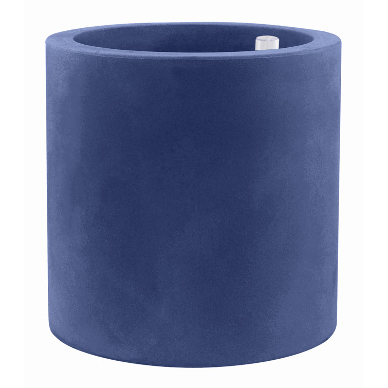 Cilindro Ecru 19.75" Resin Pot Planter with Self-Watering System