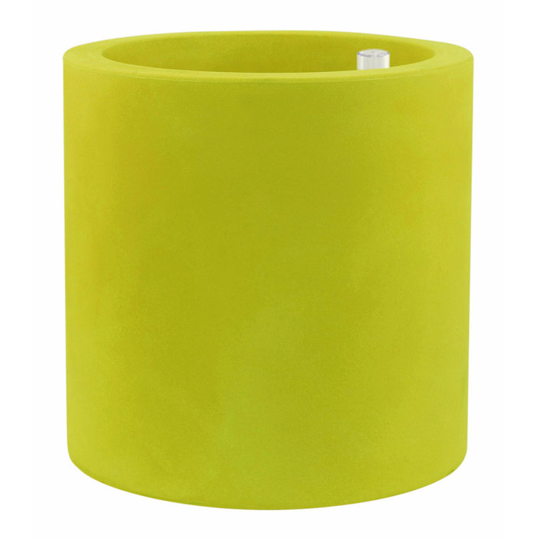 Cilindro Ecru 19.75" Resin Pot Planter with Self-Watering System
