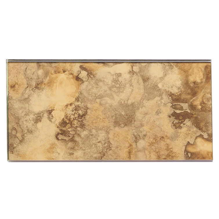 Lana Antique Gold 3" x 6" Glass Subway Tile