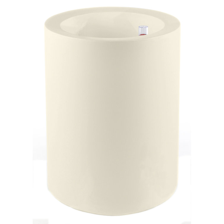 Ecru Cilindro Self-Watering Planter, 31.5" Polyethylene