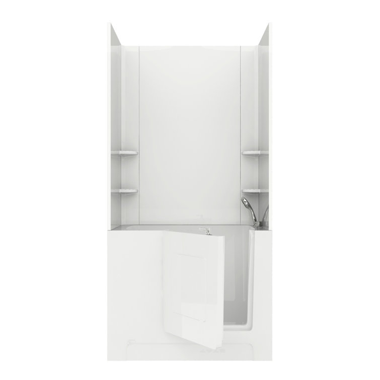 Telluride 47.25'' x 27'' White Acrylic Walk-In Air Bathtub