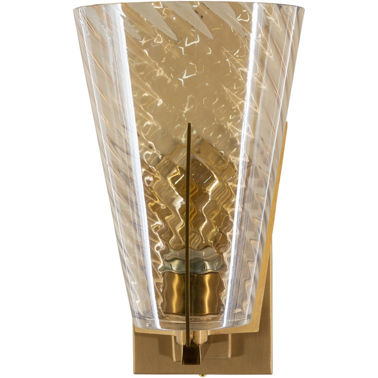 Maxton Elegance 12" Bronze and Gold Dimmable Wall Sconce