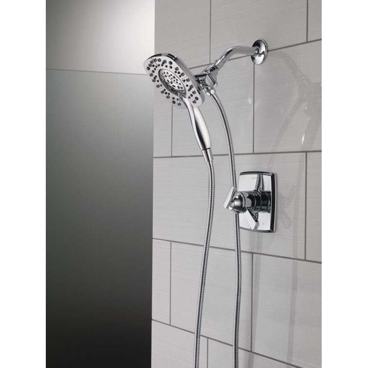 Chrome Dual-Function Handheld Shower Faucet Set with Pulse