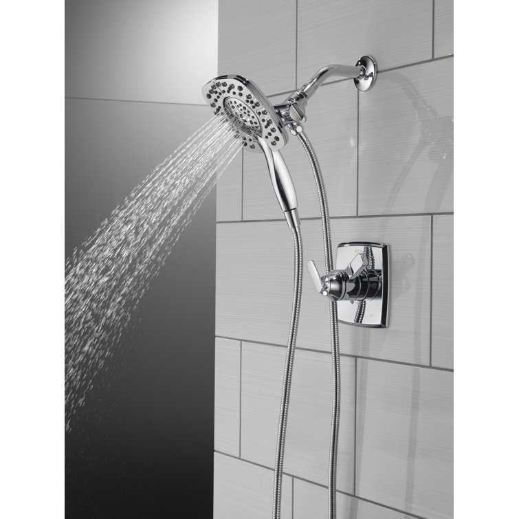Chrome Dual-Function Handheld Shower Faucet Set with Pulse