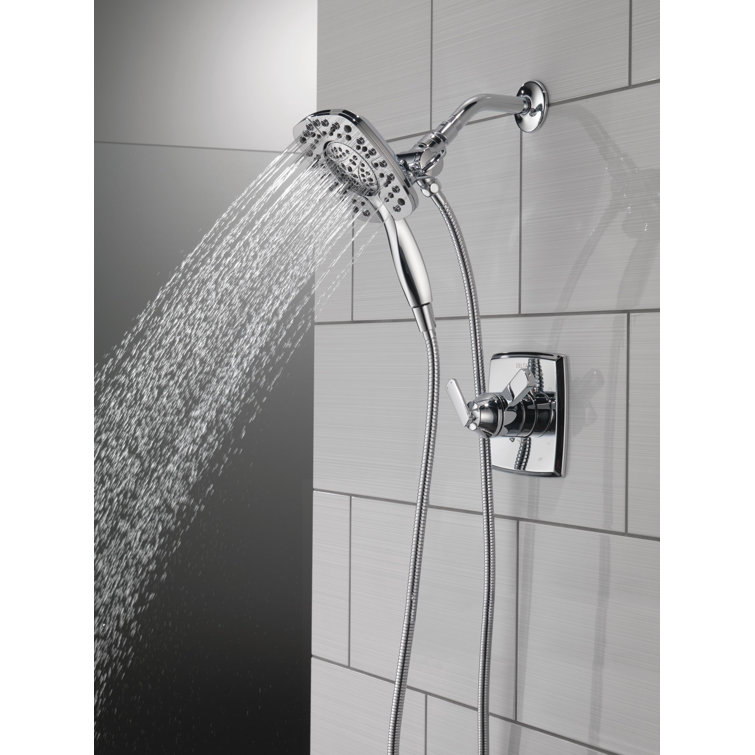 Chrome Dual-Function Handheld Shower Faucet Set with Pulse