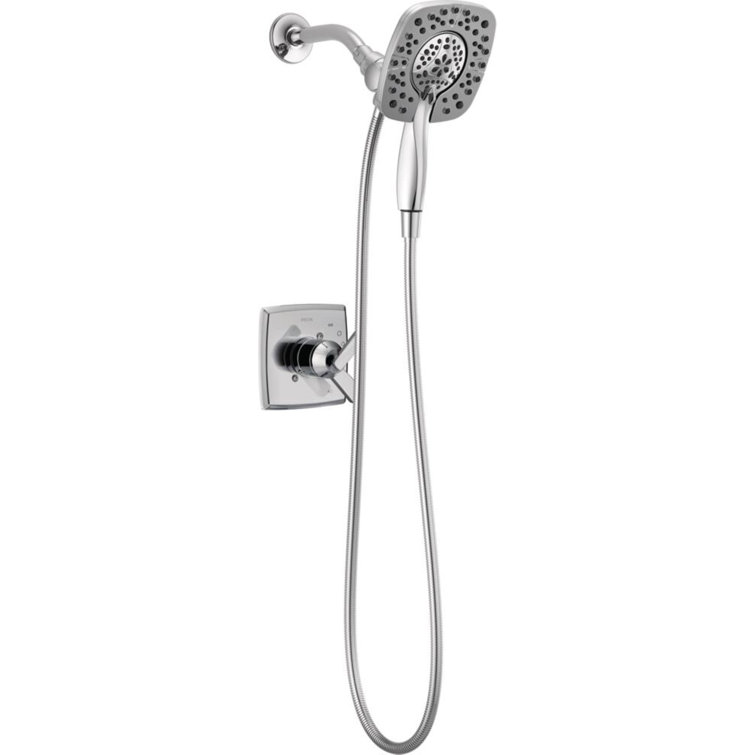 Chrome Dual-Function Handheld Shower Faucet Set with Pulse