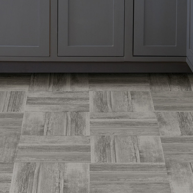 Vanleer Grey 12" x 12" Peel & Stick Vinyl Floor Tiles