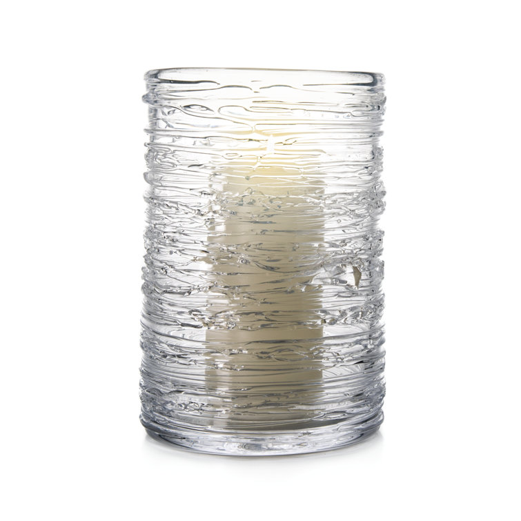 Large Clear Glass Hurricane Candle Holder