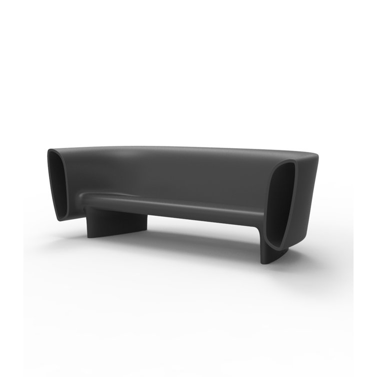 Neptune's Echo Anthracite 96'' Outdoor Plastic Sofa
