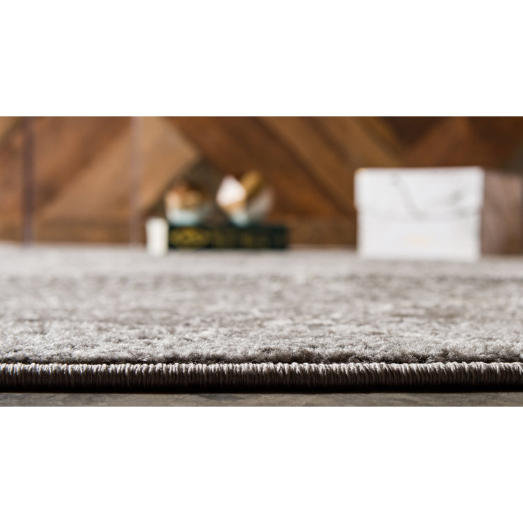 Light Gray 9' x 12' Synthetic Trellis Area Rug