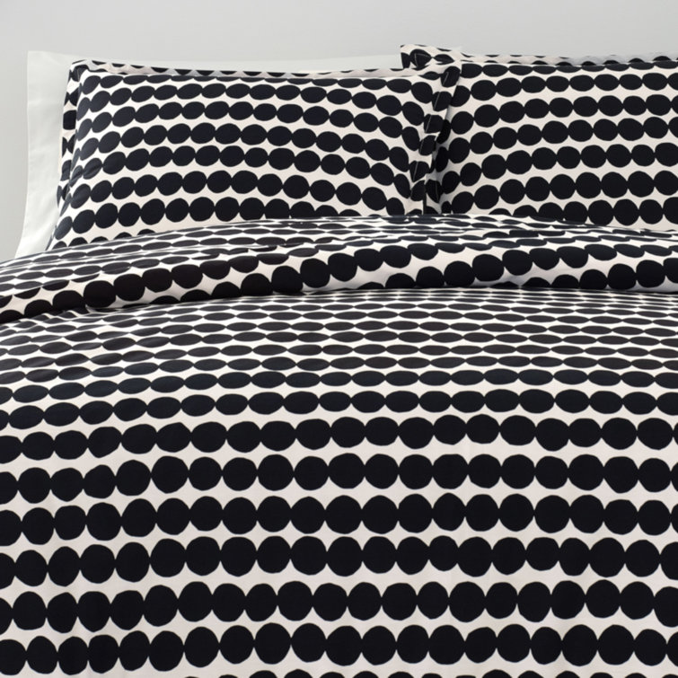 Rasymatto Black and White Cotton King Duvet Cover Set