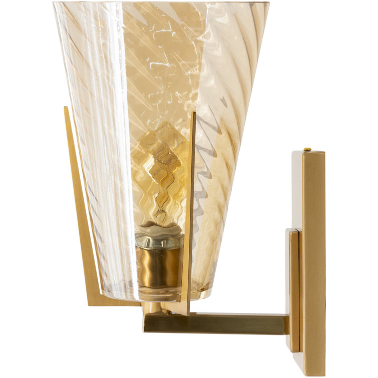 Maxton Elegance 12" Bronze and Gold Dimmable Wall Sconce