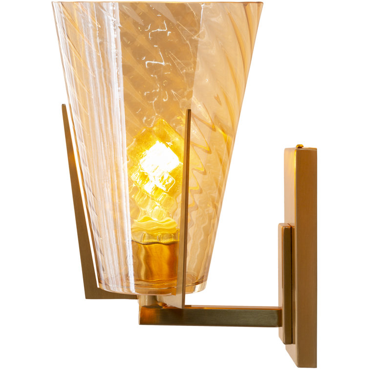 Maxton Elegance 12" Bronze and Gold Dimmable Wall Sconce