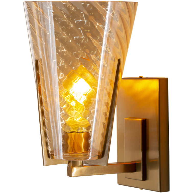 Maxton Elegance 12" Bronze and Gold Dimmable Wall Sconce