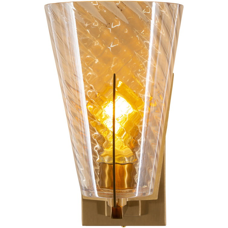 Maxton Elegance 12" Bronze and Gold Dimmable Wall Sconce