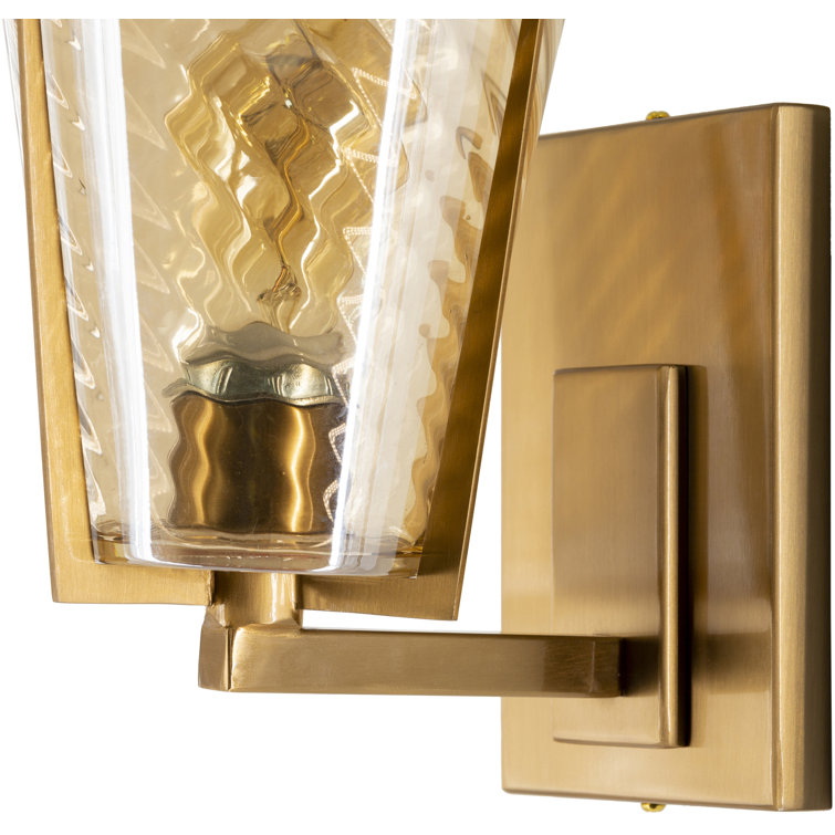 Maxton Elegance 12" Bronze and Gold Dimmable Wall Sconce