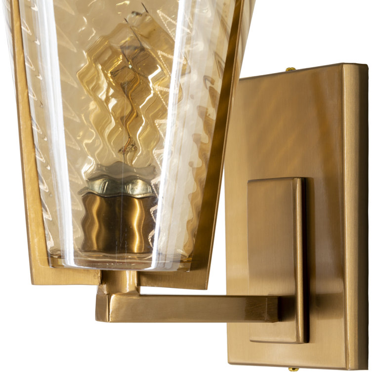Maxton Elegance 12" Bronze and Gold Dimmable Wall Sconce