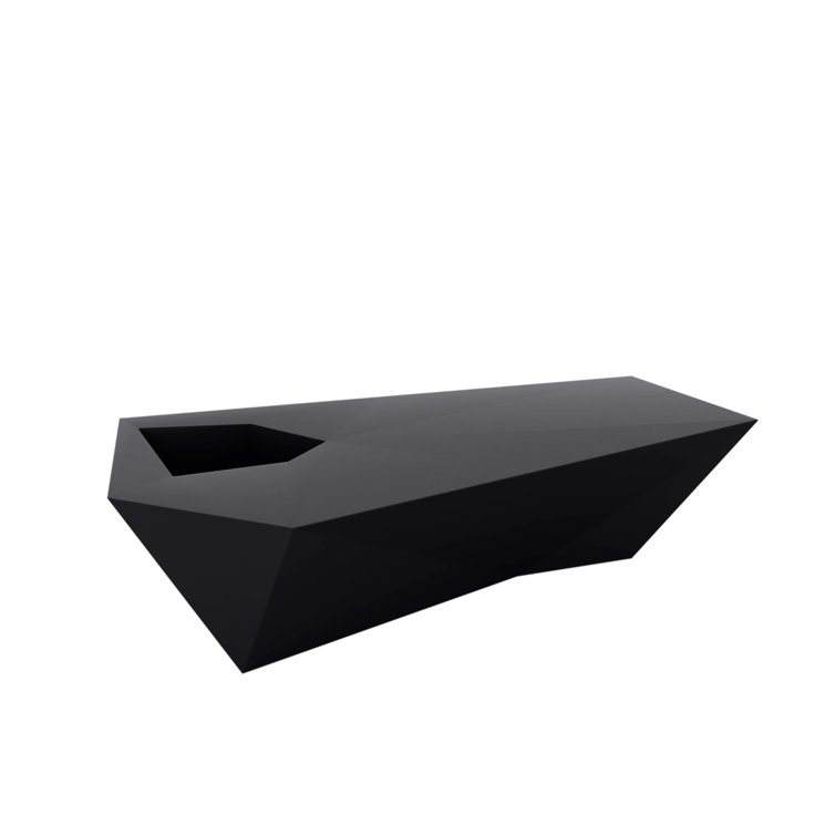 Anthracite Plastic Planter Bench with Modular Design