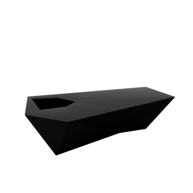 Faz Black Nautical Canvas Outdoor Bench