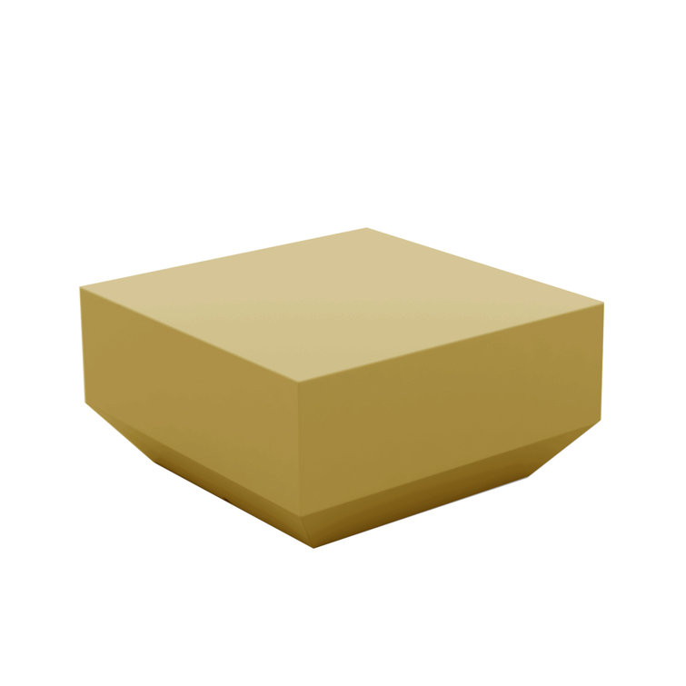White Matte Polyethylene Square Coffee Table, 32.25"