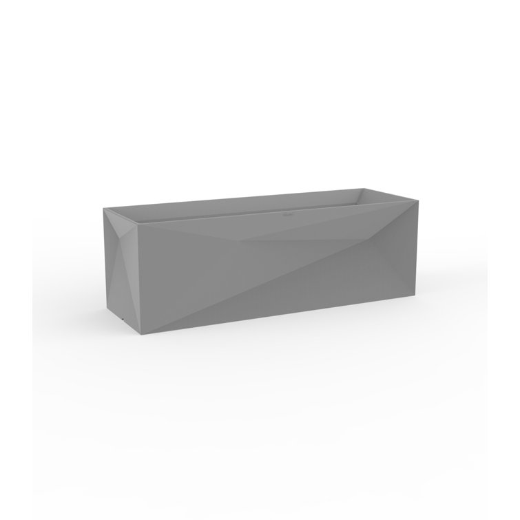 Serene Steel Square Outdoor Planter 15.75" H