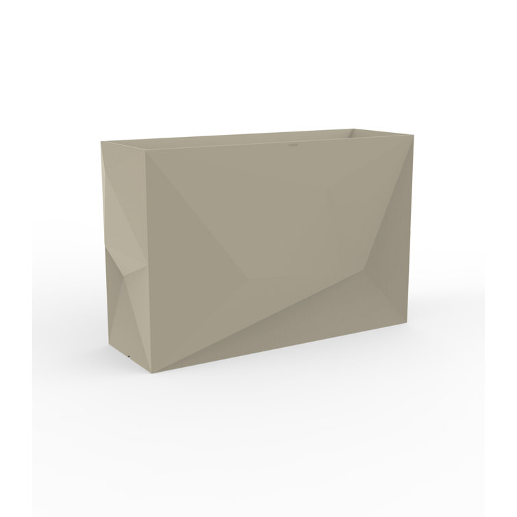 Ecru Resin Rectangular Outdoor Planter Box