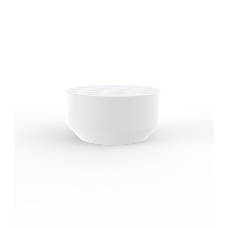 Vela Modern White Matte Polyethylene Round Coffee Table