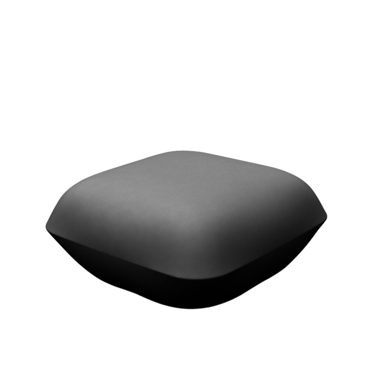 Mediterranean Chill Anthracite PE Outdoor Ottoman Cushion