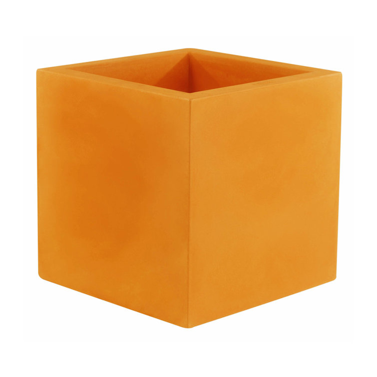 Taupe Matte High Square Resin Indoor/Outdoor Planter