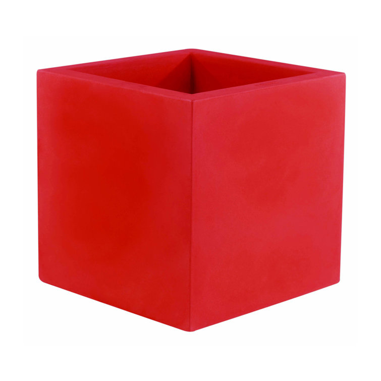 Taupe Matte High Square Resin Indoor/Outdoor Planter